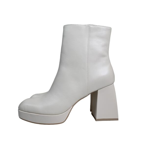 Dolce Vita Womens 10 Ulyses Platform Bootie in Ivory Leather NEW - Picture 5 of 10